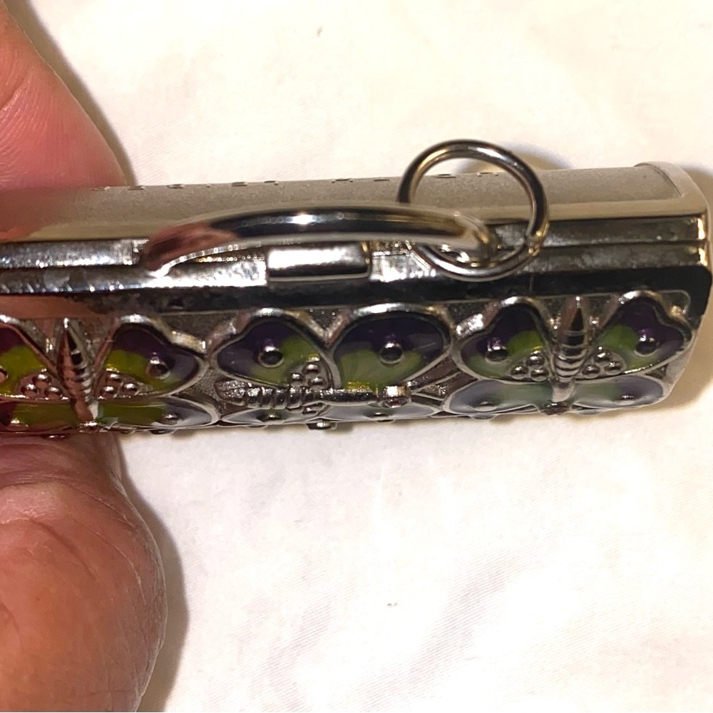 Judith Leiber Butterfly Crystal Embellished Coin/pill purse - Picture 4 of 7